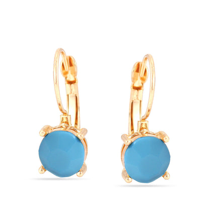 Gold Turquoise Drop Earrings