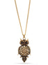 Gold-Tone Metal Owl Pendant Adjustable Lobster Claw Closure Necklaces 