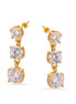 Gold-Tone Metal Crystal Drop Earrings