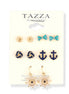 Gold-Tone Metal Set Of 5 Earrings
