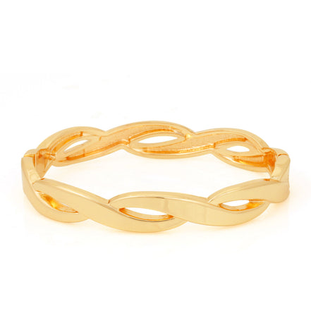 Gold-Tone Metal Hinged Bracelets