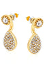 Gold-Tone Metal Crystal Stud Earings
