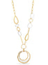 Gold And Silver-Tone Metal Adjustable Lobster Claw Closure Necklaces 