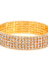 Gold-Tone Metal Crystal Stretch Bracelets