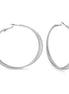 Rhodium-Tone Metal Stud Earrings
