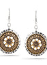 Silver And Gold-Tone Metal Drop Earrings