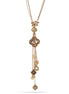 Gold-Tone Metal Multi Layered Chains Lobster Claw Closures Charms Tassel Necklaces