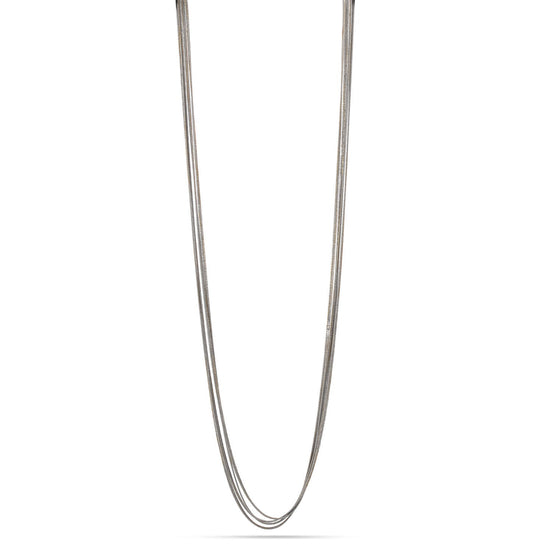 Off White And Gold-Tone Metal Chain Adjustable Lobster Claw Closure Layered Long Necklace