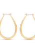 Gold-Tone Metal Teardrop Hoop Earrings