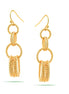 Gold multi link drop earrings #SQ5090G(OB15)