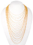 Gold-Tone Metal Adjustable Lobster Clasp Layered Necklaces