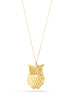 Gold-Tone Metal 2"Inches Owl Pendant Adjustable Lobster Claw Closure Necklaces
