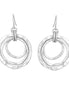 Silver-Tone Metal Circle Drop Earrings
