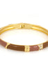 Gold-Tone Metal Crystal Hinged Bracelets