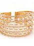 GOLD AND PEARL CRYSTAL  BRACELET #SWKK-3419GLD (KNG1)