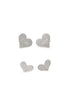Silver Heart Two Pairs Earrings