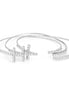 Silver-Tone Metal Cross Crystal Bracelets