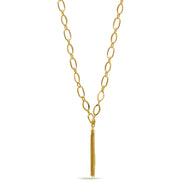 Gold Link Chains With Tassel Necklace #SQ554-N8609EE-G
