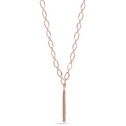 Rose Gold Link Tassel Long Necklace