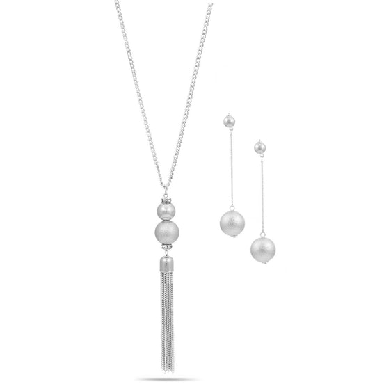 Gold tassel long necklace and earrings set#SQ6708(Q6)