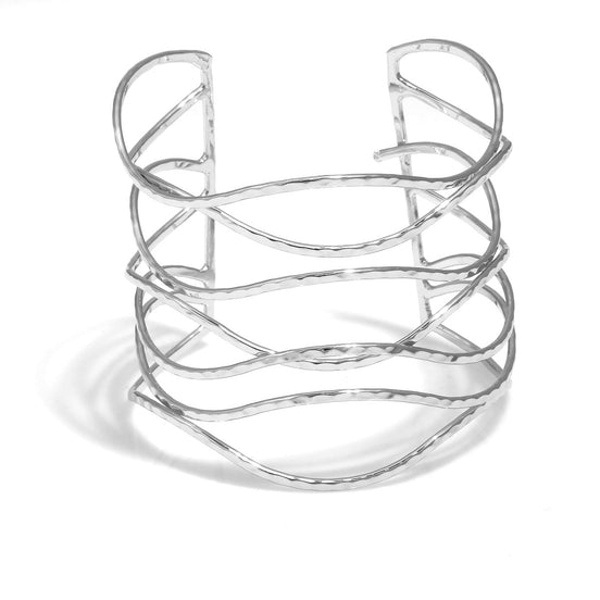 Silver-Tone Metal Cuff Bracelets