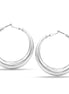 Silver Round hollow Hoop Earrings