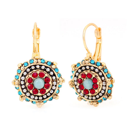 Gold-Tone Metal Crystal Earrings
