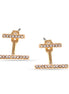 Gold-Tone Metal Crystal Post Earrings