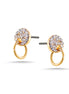 Gold-Tone Metal Crystal Stud Earrings