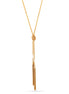 Gold-Tone Metal Tassel Long Necklaces