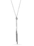 Rhodium-Tone Metal Tassel Long Necklaces