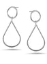 Rhodium-Tone Metal Teardrop Stud Earrings