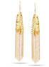 Gold-Tone Metal Chandelier Long Tasesel Earrings