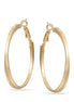 Three Circle Shiny And Diamond Cut Gold Hoop Earrings