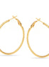 Diamond Cut Gold Hoop Earrings