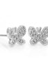 Rhodium Butterfly Crystal Earrings