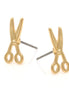 Gold Scissors Post Earrings