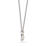 TWO TONE CLEAR CRYSTAL ROUND PENDANT NECKLACE 62994EH-CLR(FC19)