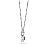TWO TONE JET CRYSTAL ROUND PENDANT NECKLACE 62994EH-JET(FC19)