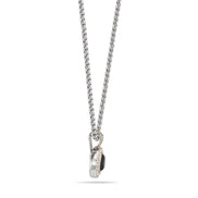 TWO TONE JET CRYSTAL ROUND PENDANT NECKLACE 62994EH-JET(FC19)