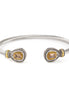 TWO TONE CHAMPAGNE CRYSTAL CLASSIC CABLE BRACELET # 73024BR-CHAM(FE2)
