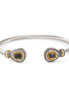 TWO TONE JET CRYSTAL CLASSIC CABLE BRACELET # 73024BR-JET(FE2)