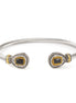 TWO TONE JET CRYSTAL CLASSIC CABLE BRACELET # 73024BR-JET(FE2)