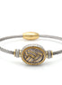 Two Tone Oval Twisted Rope Magnetic Clasp Bracelet