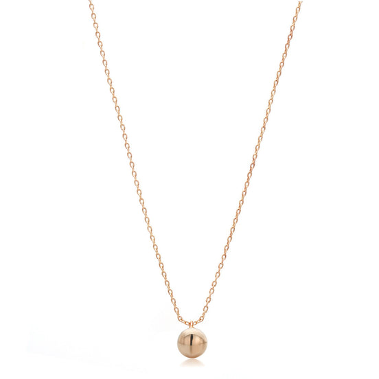 Rose Gold Small Round Pendant Adjustable Length Short Chain Necklace