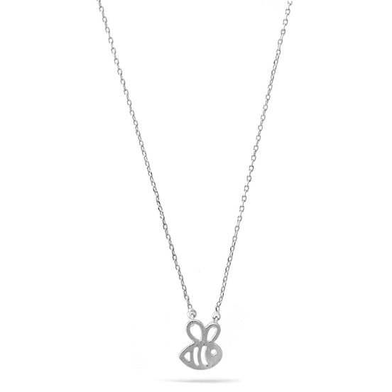 Rhodium Small Pendant Adjustable Length Short Necklace