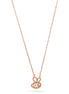 Rose Gold Small Pendant Adjustable Length Short Necklace