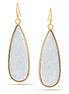 Gold Teardrop Glitter Drop Earrings 