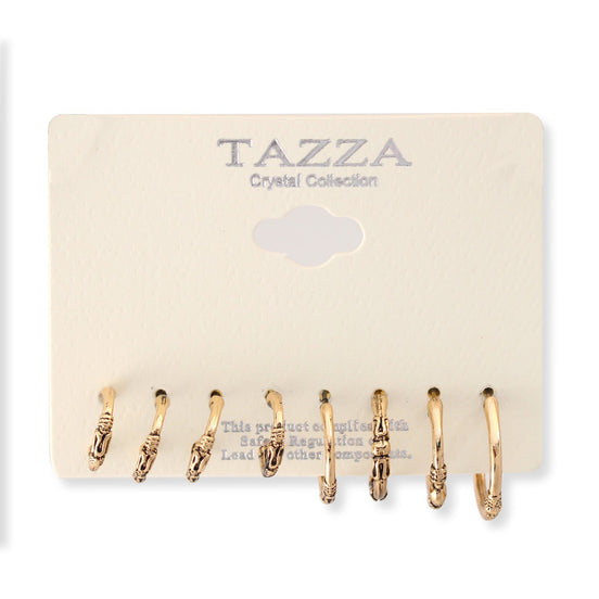 Gold Set Of 4 Post Earrings