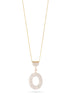 Ivory Shell Acetate Resin Oval Gold Pendant Adjustable Length Gold Chain Necklace